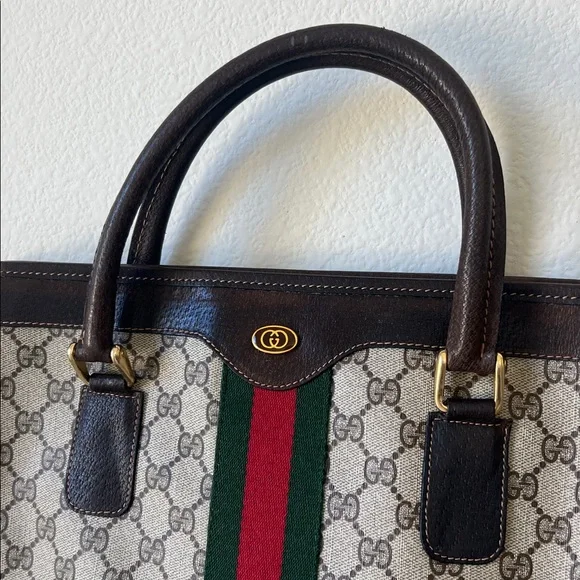 Gucci Monogram Sherry Line Hand Bag tote - Picture 10 of 17